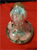 Vintage Art Glass Paper Weight, Perfume