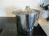 Dansk Large Deep Stainless Stock Pot w/ Glass Lid