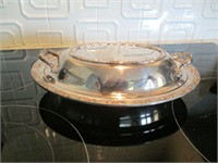 Vintage Silver Serving Bowl and Plate