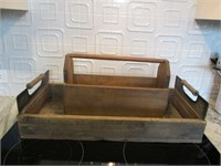 Wooden Farmhouse Tray and Caddy