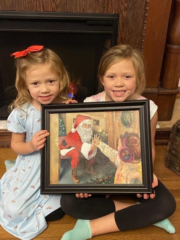 Village of Caldwell Santa Oil Painting Online Only Auction