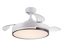 Solla  retractable ceiling fan. Stock photo is