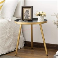 Round Side Table, Metal End Table, Nightstand
