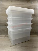 4 medium sized totes with lids