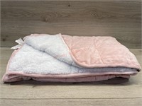 Pink and Sherpa twin size weighted blanket