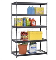 36x18x72 5 level shelving blue with black wire