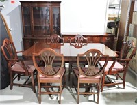 Shearaton Dining Table Chairs / Cabinet / Buffet