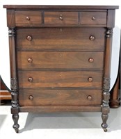 Antique Mahogany Chest Of Drawers Dresser
