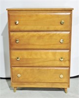 Vintage Solid Maple Chest Of Drawers