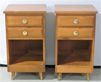 Pair Solid Maple Night Stands
