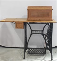 Rare Singer 99K In Treadle Cabinet With Cover