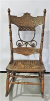 Antique Double Pressback Rocking Chair