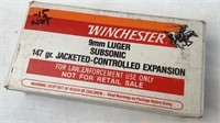 (35) Winchester Subsonic Controlled Exp 9mm Luger