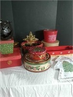 Christmas Baskets, Tins, and more