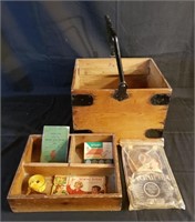 Vintage Sewing Box & Contents