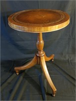 Leather Top Hall Table