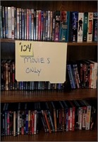3 Shelves of DVD Movies (Bookcase not included)