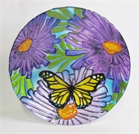 Extra Large Decorative Glass Butterfly Bowl 18"