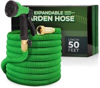 50ft Expandable Garden Hose w/ 8 Function Nozzle