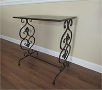 Metal Accent Table 25" T x 22" W x 16" D