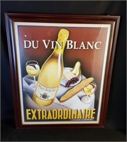 Framed 'Du Vin Blanc Extraordinnaire' Print