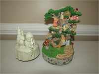 2 Musical Figurines Taller is 9"
