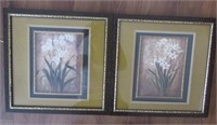 2 Floral Pictures 16" x 16"