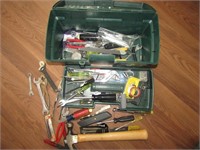 Green Tool Box w/ Contents 16" W