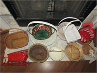 Lot of Baskets Red Sleigh is 14"