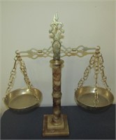 Large Metal & Marble Scale 24" T
