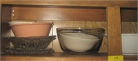 Shelf of Misc Mixing Bowls