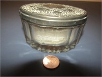 Vintage Dusting Powder Glass Container
