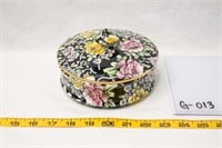JW Co. Floral Round Trinket Box with Lid