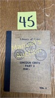 (59) LINCOLN CENTS IN DATE BOOK 1941-1960
