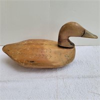 Antique hand-carved wood decoy duck