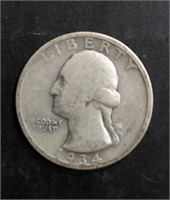 1934 WASHINGTON SILVER QUARTER