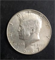 1967 KENNEDY 40% SILVER HALF DOLLAR