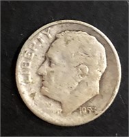 1953-S ROOSEVELT SILVER DIME