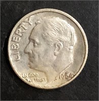 1964-D ROOSEVELT SILVER DIME