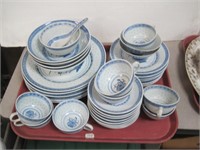 set of blue / white dishes Made in China
