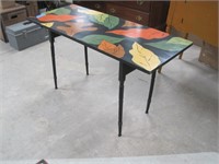 painted top folding sewing table