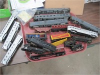 H.O. train cars-NYCRR passenfer cars-coal loco.