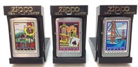 (3) ZIPPO DESTINATION LIGHTERS, FRENCH QUARTER,