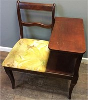 VTG. B.F HUNTLEY FURNITURE, W-S, CHAIR w SIDE