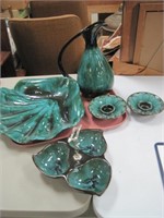 Canadian pottery-serving pcs-candle stix-ewer