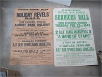 English WWII dance/ball posters 1942-1943