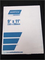 Norton, P1000 Grit Sandpaper, 9x11", 100pcs. New