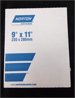 Norton, P240 Grit Sandpaper, 9x11", 100pcs. New
