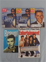 TV Guides and entertainment magazines