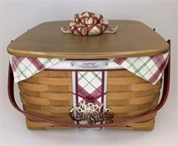 Longaberger Plaid tidings with Liner Protector lid